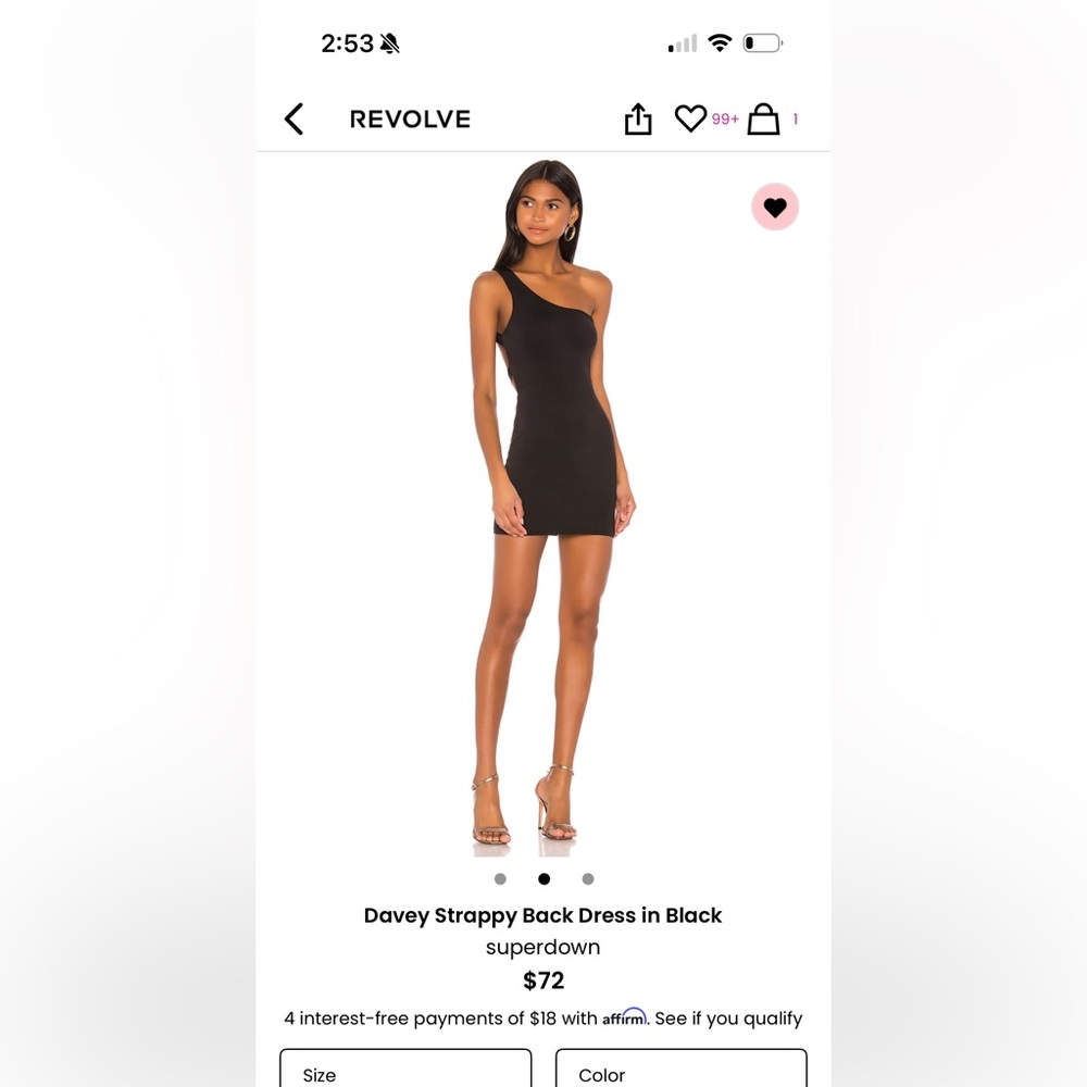 Superdown Black Asymmetrical One Shoulder Bodycon Dress